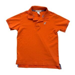 TBBC Boys 7 Prim & Proper Polo Tega Cay Tangerine Orange Short Sleeve‎ Preppy